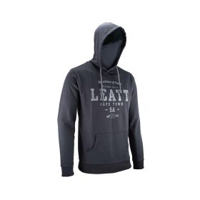 Felpa LEATT Upcycle grigio con cappuccio in cotone organico poliestere riciclato