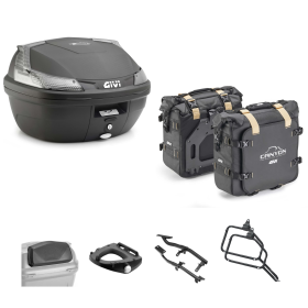 Kit GIVI bauletto BLADE TECH borsa CANYON nero fumè 37/25L per YAMAHA