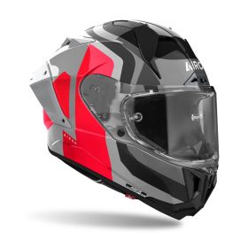 Casco Integrale AIROH GP 800 Competition Rosso Grigio Nero Lucido