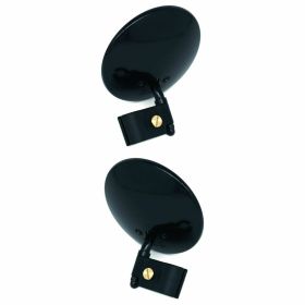 FAR 8122/8122 Universal Black Shield Edge Mirror Pair