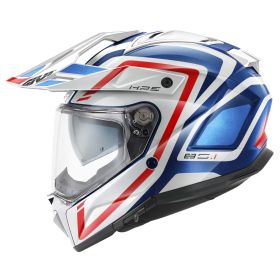 Casco enduro dual road GIVI 80.1 Apex bianco blu rosso