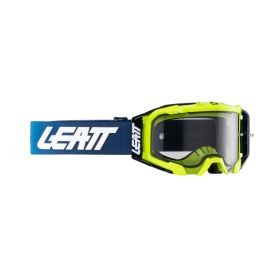 Masque cross LEATT Velocity 5.5 bleu jaune lentille fumée 58%