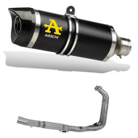 ARROW Thunder Slip-On Auspuff dunkel Aluminium Carby Endkappe YAMAHA Tracer 700 2016-2020