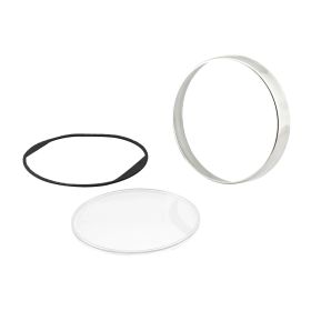 Kit 3 vetri contachilometri PREMIUM QUALITAT D.100mm cornice cromata