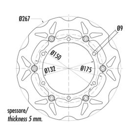 Disque de frein avant flottant POLINI pour Yamaha T-Max