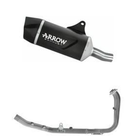 Marmitta Arrow Indy Race EVO alluminio nera fondello carby e collettore per CF Moto 450 MT
