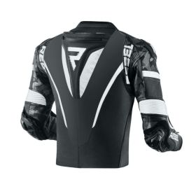Giacca moto uomo in pelle REBELHORN REBEL nera/gialla fluo