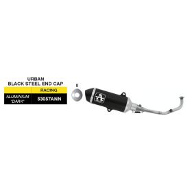 Marmitta completa ARROW racing Urban nero alluminio fondello inox per Yamaha XMAX 125