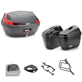 GIVI BLADE Top Case E22 Schwarz Rot 47/22L für HONDA