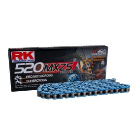 RK Drive Chain MXZ5 Kit Open Blue 118 Links 520 Sprocket 52 T Racing Sprocket 14 T
