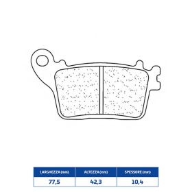 Hintere Bremsbelagsatz CL BRAKES 1174RX3 Sinterverbund für Straßenmotorräder