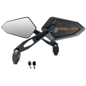 Pair de rétroviseurs noirs avec logo orange KYMCO AGILITY 125 R16