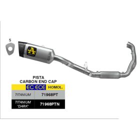 Marmitta completa ARROW omologata Pista nero titanio per Aprilia RS 457