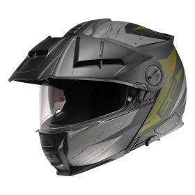 Casque Modulable SCHUBERTH E2 EXPLORER Gris Noir Vert