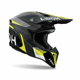 AIROH WRAAAP CONQUER Matte Gelb Crosshelm