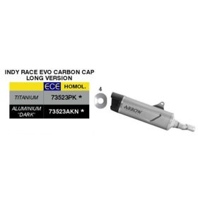 Échappement Slip-On en Titane ARROW Indy Race EVO Long Approuvé pour Honda FORZA 750