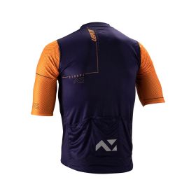 Maglia MTB LEATT Endurance 6.0 blu galassia taglio ergonomico UPF 50 3 tasche