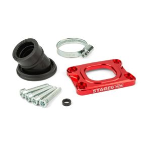 Collettore aspirazione STAGE6 360° rosso per DELL ORTO/CP