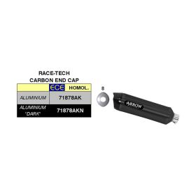 ARROW Race-Tech Slip-On Muffler dark aluminum carby cap and fitting for BENELLI trk 502