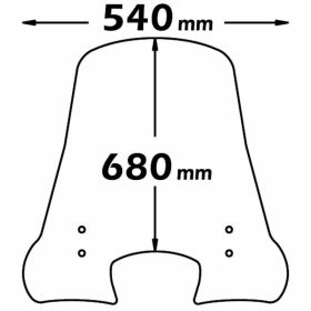 ISOTTA Mittelwindschild 680x540mm mit Halterungen für KEEWAY Agorà