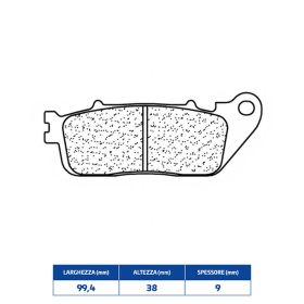 Plaquettes de frein arrière CL BRAKES 1217RX3 paire en composé fritté pour HONDA