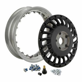 Dunkelgrau/Silber Aluminium Hinterradfelge PIAGGIO