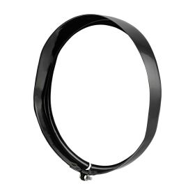 Cadre de phare CIF en acier inoxydable noir D.115mm pour Vespa 50/125