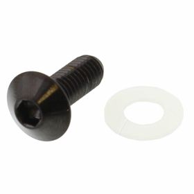 JMP Edelstahl Rundkopf-Schraube M6x1 16mm schwarz eloxiert