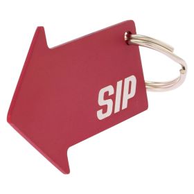 Porte-clés rouge SIP SERIES PORDOI avec logo en aluminium