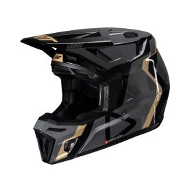 LEATT Moto 8.5 Composite Motocross helmet black grey bronze with 5.5 goggles