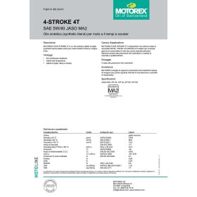 MOTOREX 4T 5W/40 Motoröl JASO MA 2 Flasche 1L