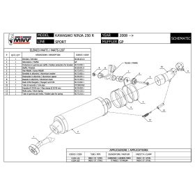 MIVV GP Silencieux en carbone homologué pour KAWASAKI Ninja 250R