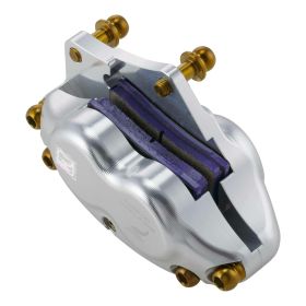 Pinza freno FRANDO FCC V4 anteriore D.30/34 alluminio CNC argento
