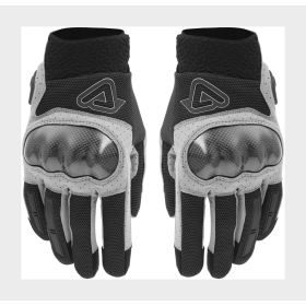 ACERBIS CE RAMSEY MY VENTED PRO Winter Motorradhandschuhe Zertifiziert Hellgrau Schwarz