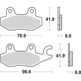 SBS 638PSI Brake Pad Set Sintered Compound
