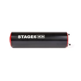 Silencieux Stage6 50/80cc rouge montage droit