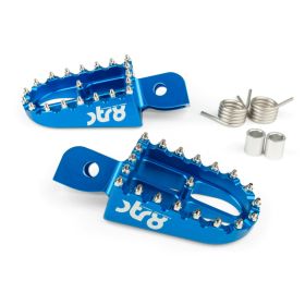 STR8 MX EVO CNC Blaue Beifahrerfußrasten BETA RR 50
