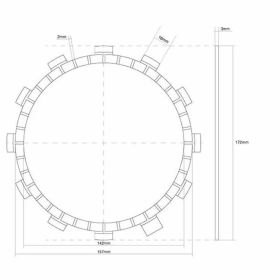 Disco frizione FCC guarnito 12 Denti D. interno 172mm per YAMAHA