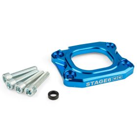 Piastra collettore aspirazione STAGE6 360° D.40 blu AM6/DERBI