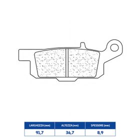 Jeu de plaquettes de frein CL BRAKES 1195ATV1 en matériau fritté pour YAMAHA