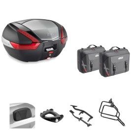 Kit GIVI bauletto V47 borsa X-LINE nero rosso 47/33L per VOGE VALICO 900 DSX