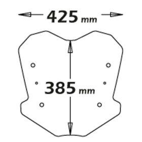 Cupolino ISOTTA intercambiabile Fumè chiaro 385x425mm per BMW c 600 sport