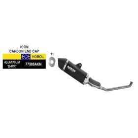 ARROW Icon Genehmigt Schwarzer Aluminium Slip-On Auspuff für Zontes ZT125-U