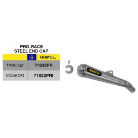 ARROW Pro-Race Titan Slip-On Rennschalldämpfer und Rohr für Suzuki GSX-R 600 i.e