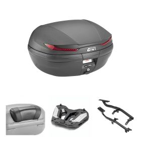 GIVI V45 ARENA Top Case Kit Black Red 45L for YAMAHA TRACER 7