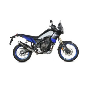 MIVV Schwarzer Slip-on Auspuff Oval Genehmigt Titan für YAMAHA Tenere 700 2025