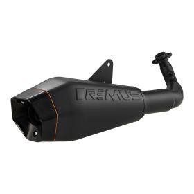 Marmitta omologata 4T REMUS inox nero/arancio per Vespa GTS/GTS Super/GTV 310 HPE