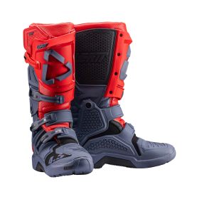 Stivali moto LEATT Moto 4.5 Enduro rosso grigio chiusura SideLock