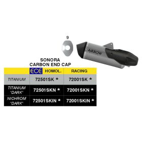 ARROW genehmigt Slip-On Auspuff Sonora Schwarz Nichrom Carbon cap KTM 1390 SuperAdventure