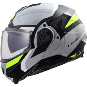 Casque Modulaire Reversible LS2 FF910 ADVANT II Triple Gris Clair Jaune Mat